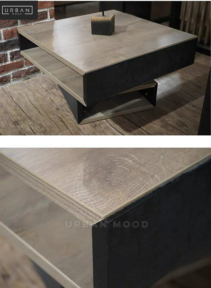 CORNER Industrial Swivel Coffee Table
