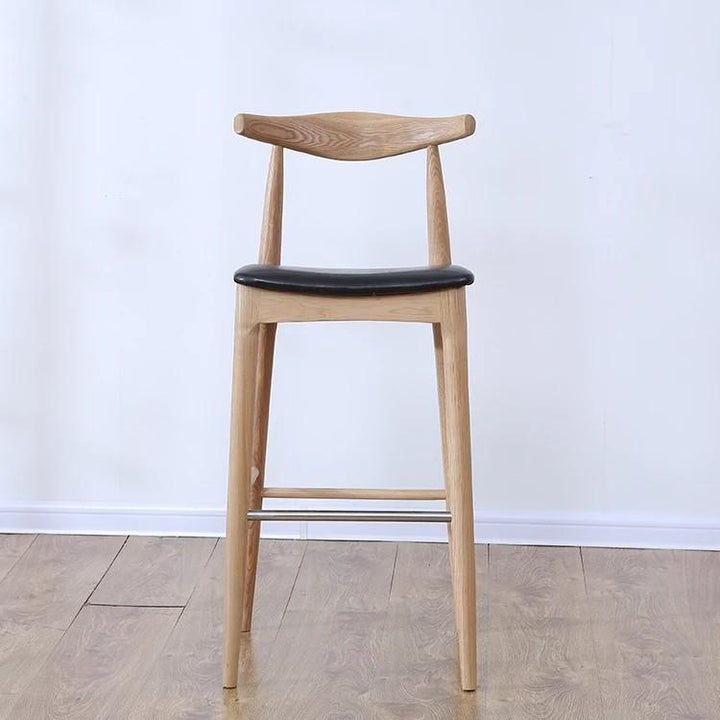 DANISH Bullhorn Solid Wood Bar Stool