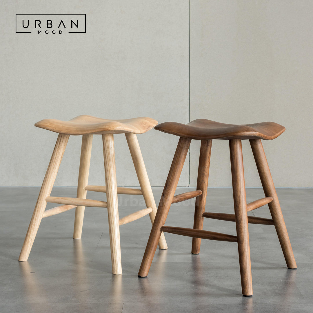 Premium | TRAPEZE Solid Wood Stool