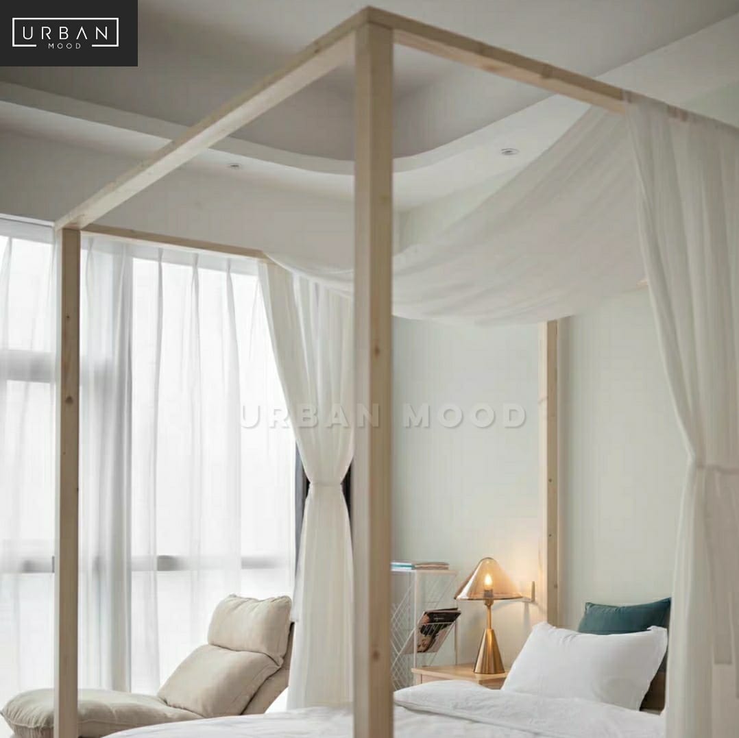 GALEN Solid Wood Canopy Bedframe