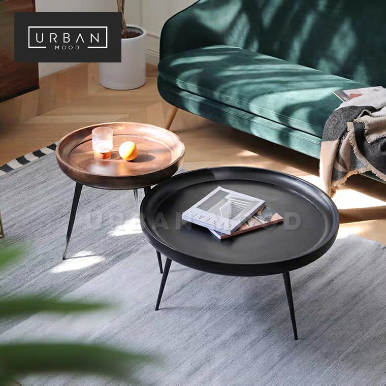 GROUND Rustic Round Coffee Table – Urban Mood