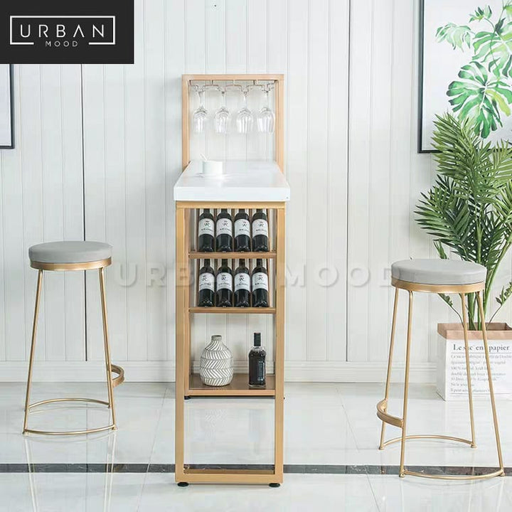 LIVEN Modern Bar Table Wine Rack