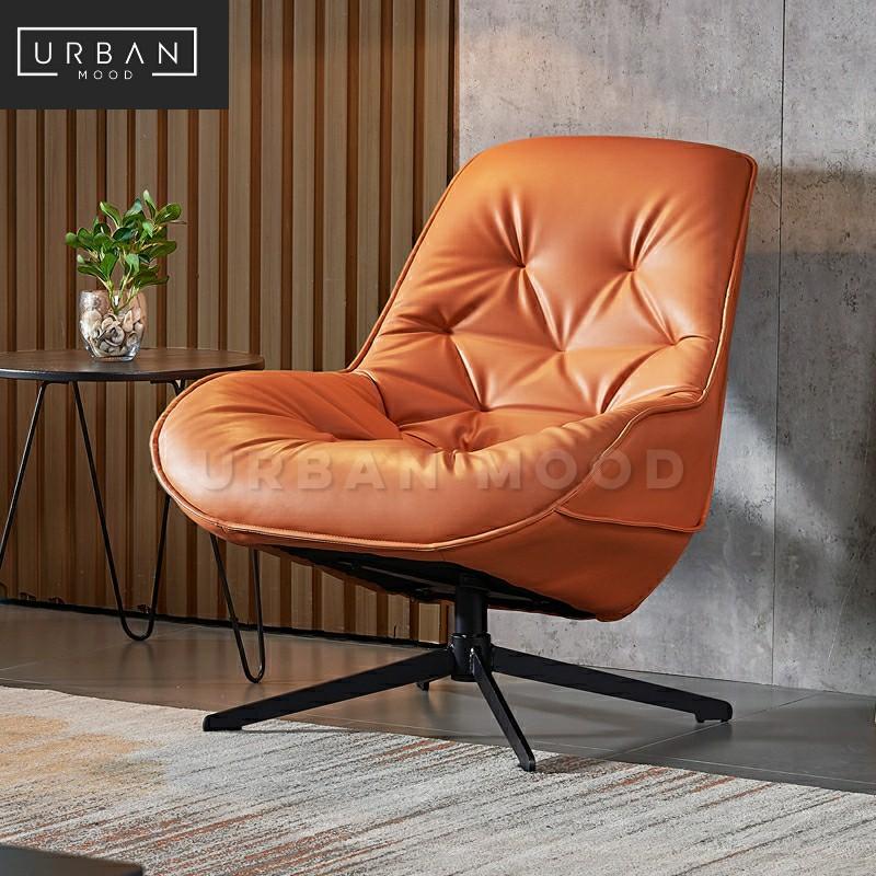 Contemporary best sale leather armchair