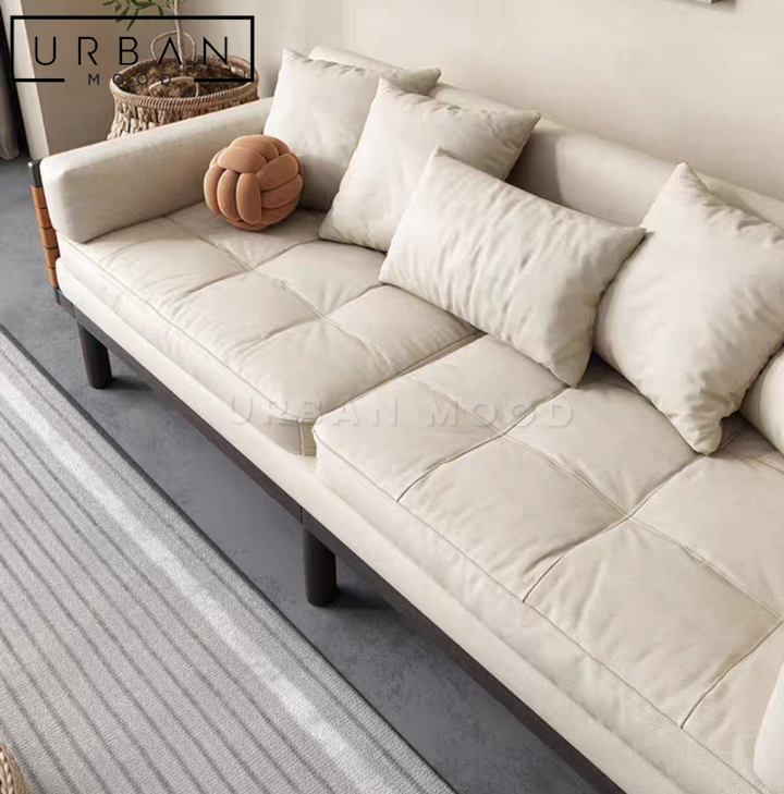 KAME Modern Leather Sofa Bed