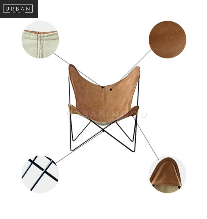 LYCAN Modern Leather Lounge Chair