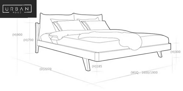 SALEM Scandinavian Solid Wood Bedframe