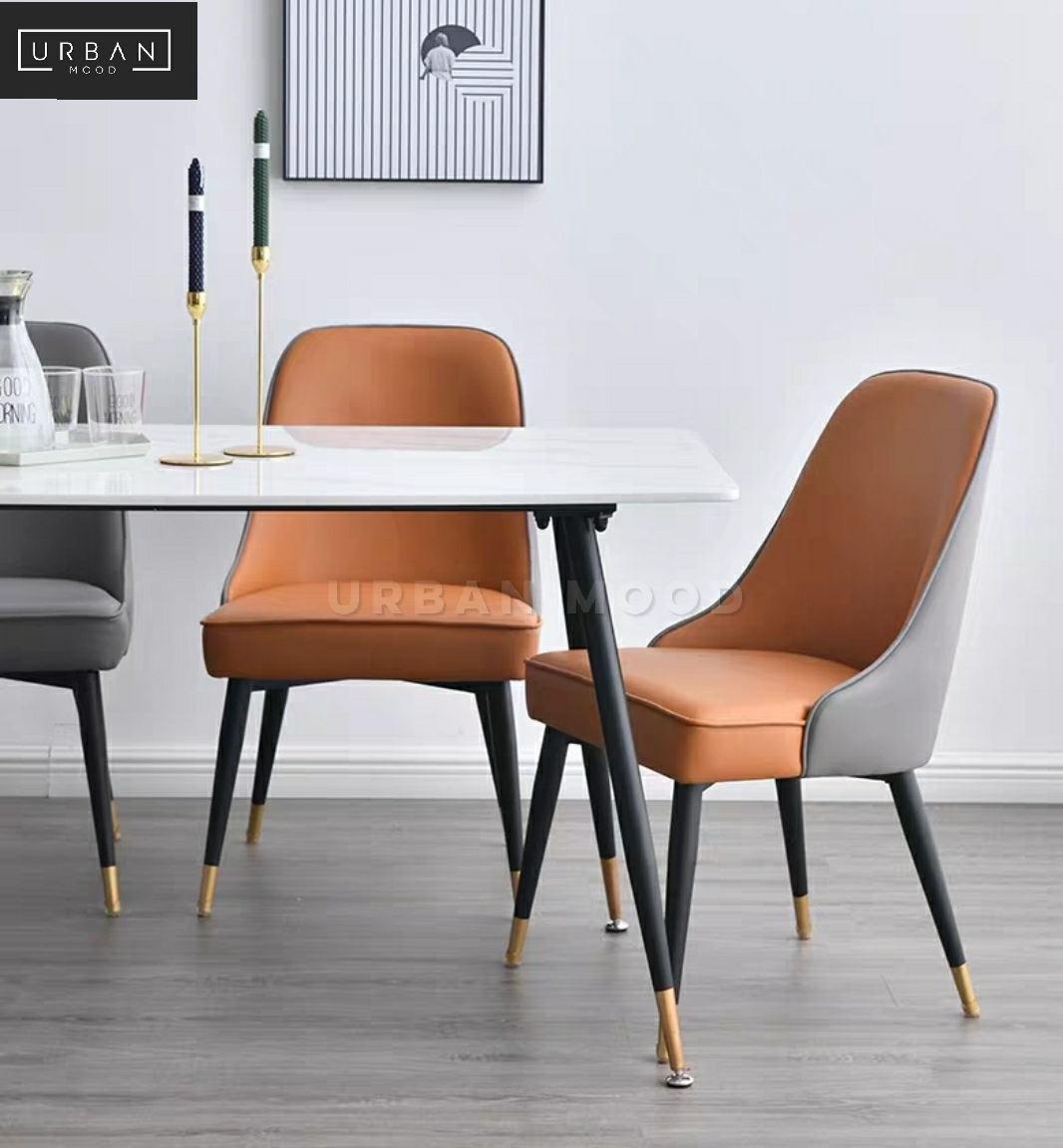 DAMON Modern Faux Leather Dining Chair