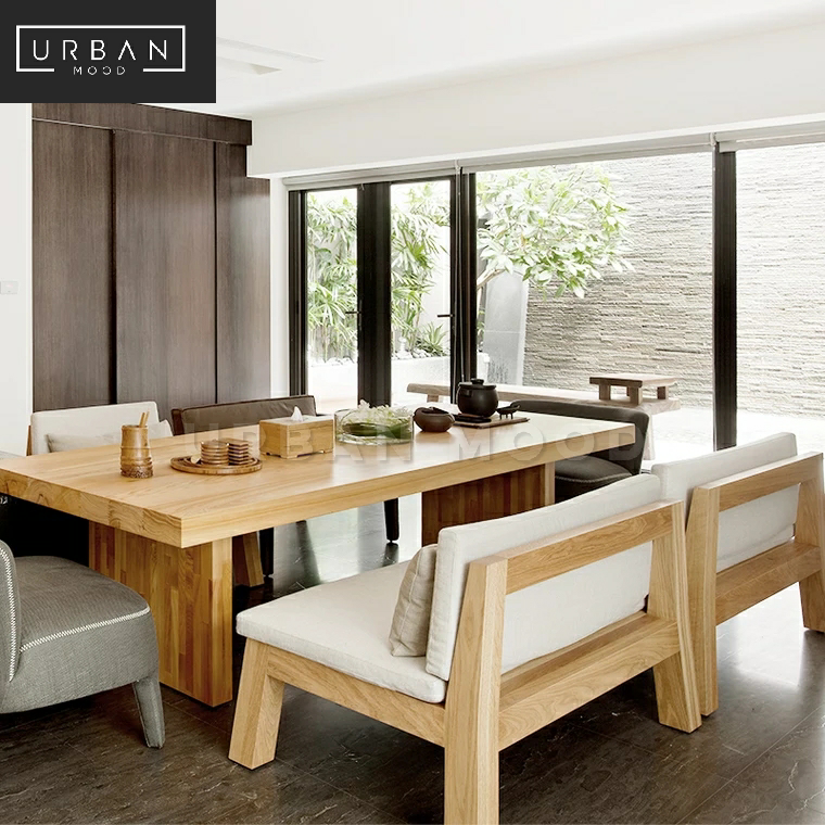 RIDGE Scandinavian Solid Wood Dining Table Bench Urban Mood