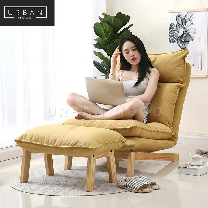 FUJI Scandinavian Fabric Recliner Armchair