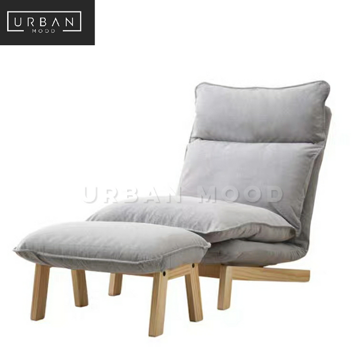 FUJI Scandinavian Fabric Recliner Armchair