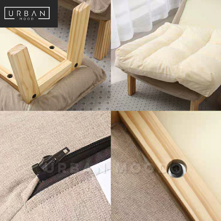 FUJI Scandinavian Fabric Recliner Armchair