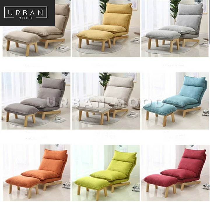 FUJI Scandinavian Fabric Recliner Armchair