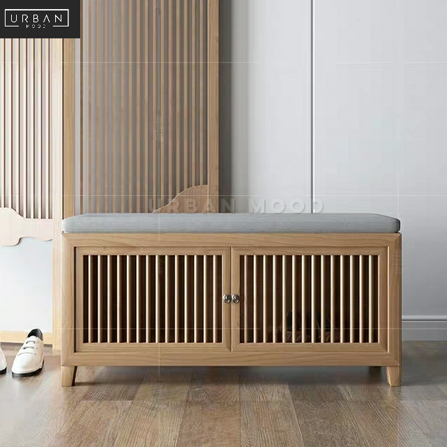 Wooden shoe storage bench sale
