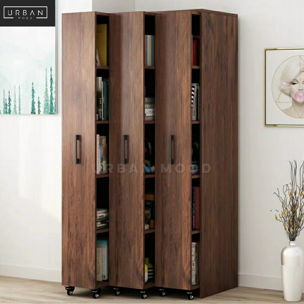BIBLIO Rustic Vertical Bookshelf – Urban Mood