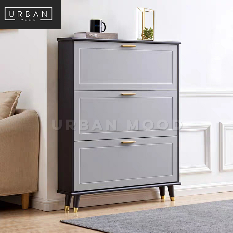 Gray shoe cabinet sale