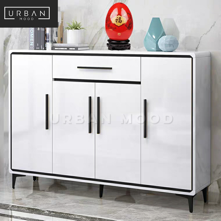 White gloss 2025 shoe rack