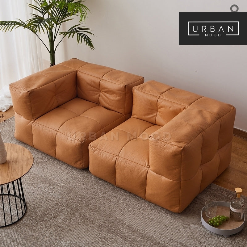 BANK Modern Modular Leathaire Sofa