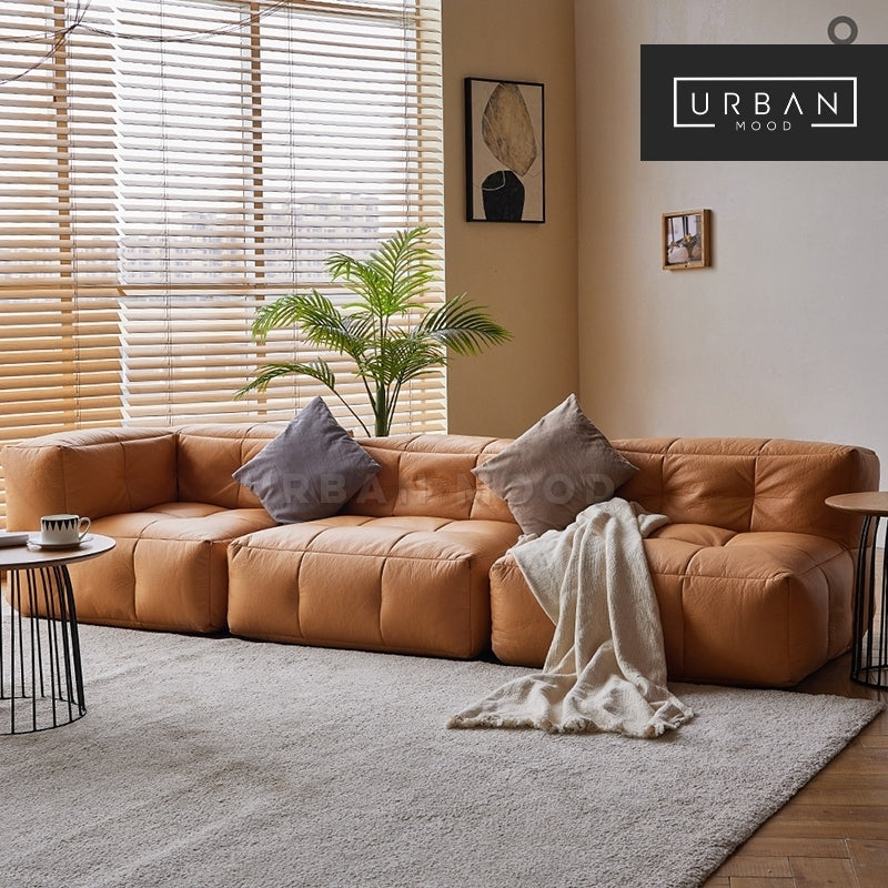 BANK Modern Modular Leathaire Sofa