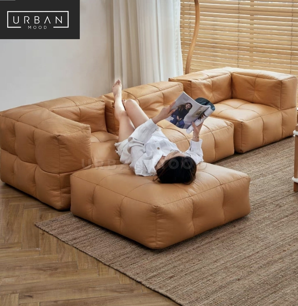 BANK Modern Modular Leathaire Sofa