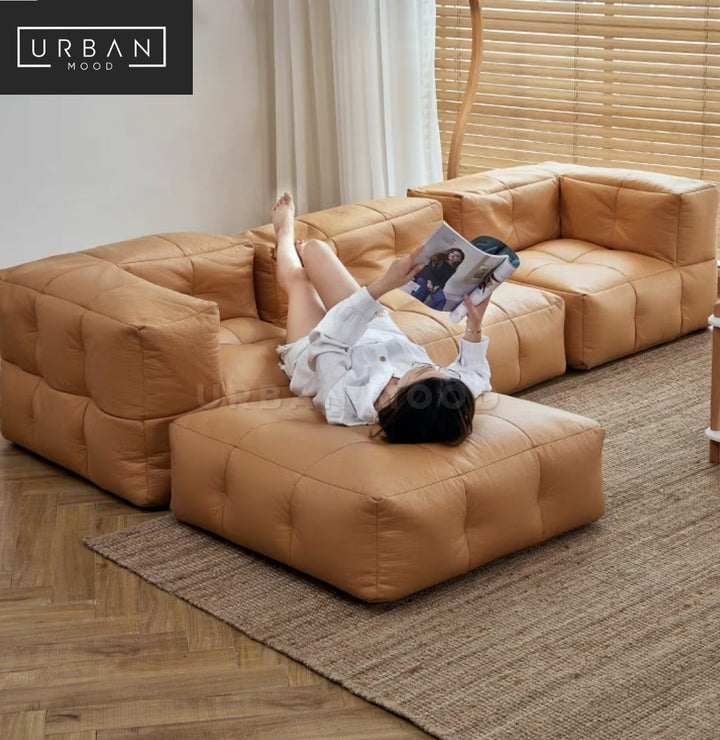 BANK Modern Modular Leathaire Sofa