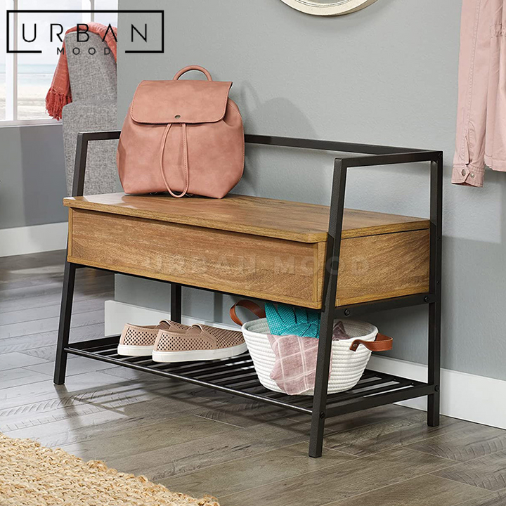 HEX Industrial Shoe Cabinet Bench