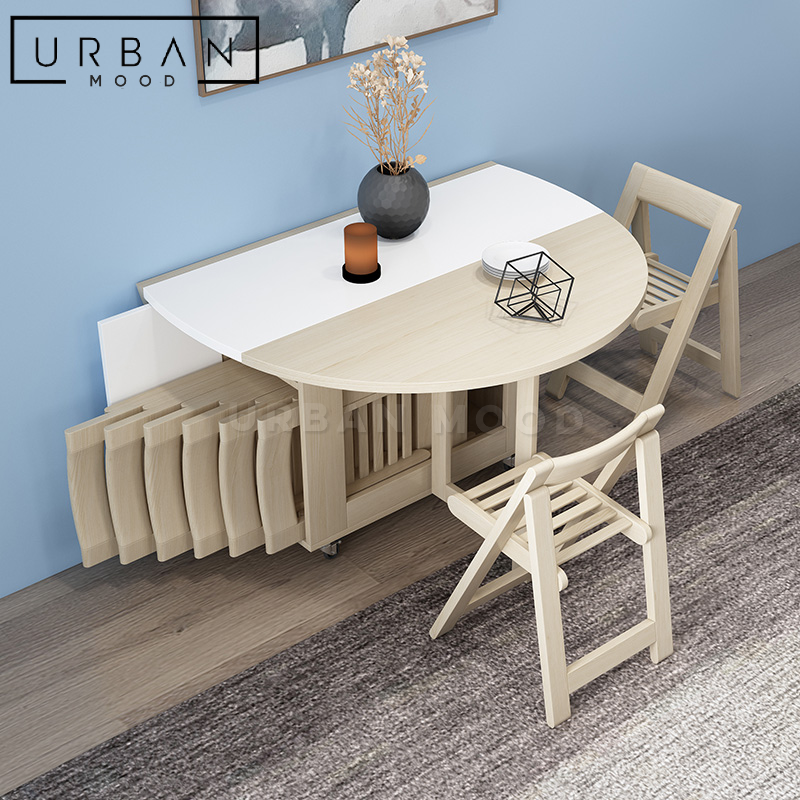 BONNET Modern Extendable Round Dining Table