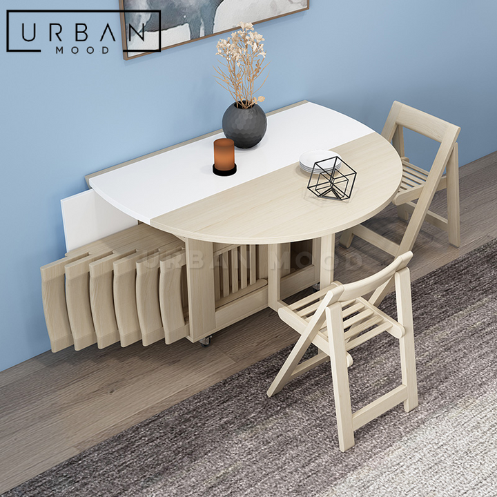 BONNET Modern Extendable Round Dining Table