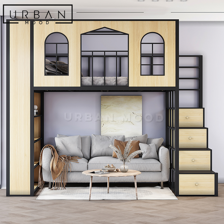LODGE Modern Industrial Loft Bedframe