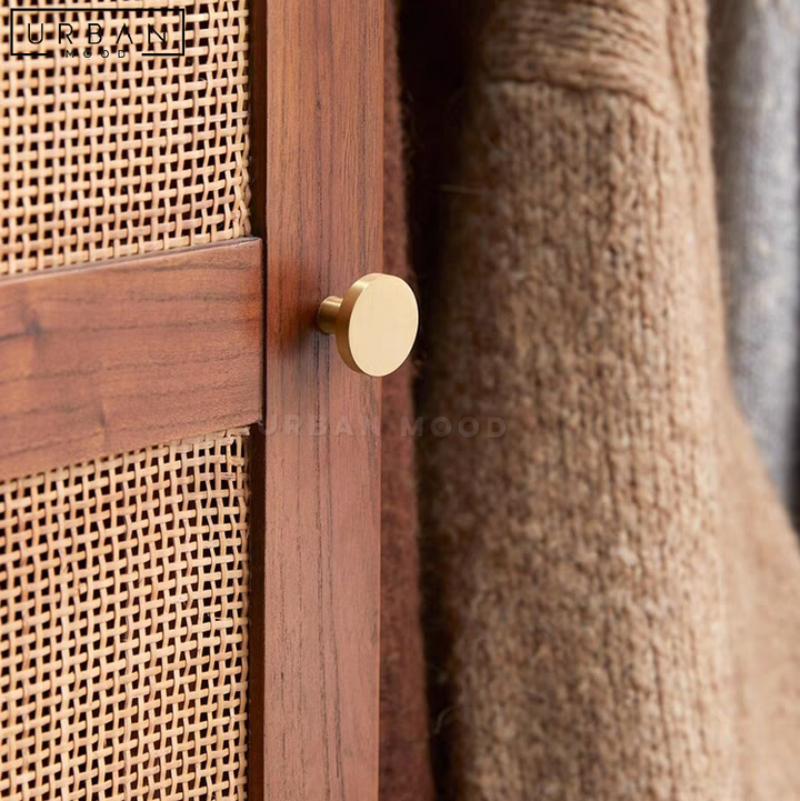 MOGEN Rustic Rattan Wardrobe