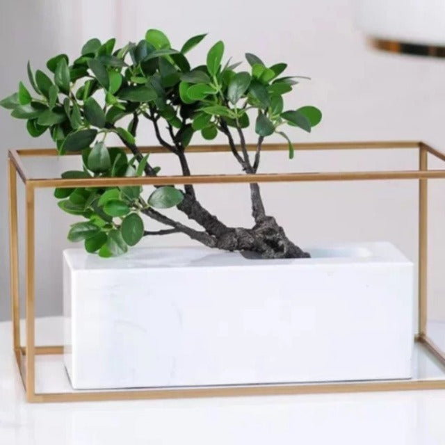 DIANA Faux Marble Wireframe Planter