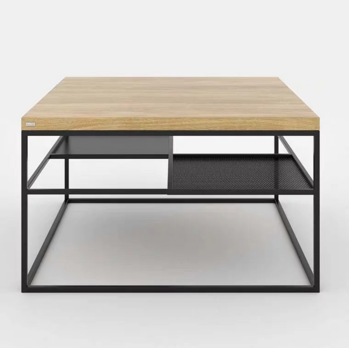 DYLAN Modern Industrial Mixed Element Coffee Table