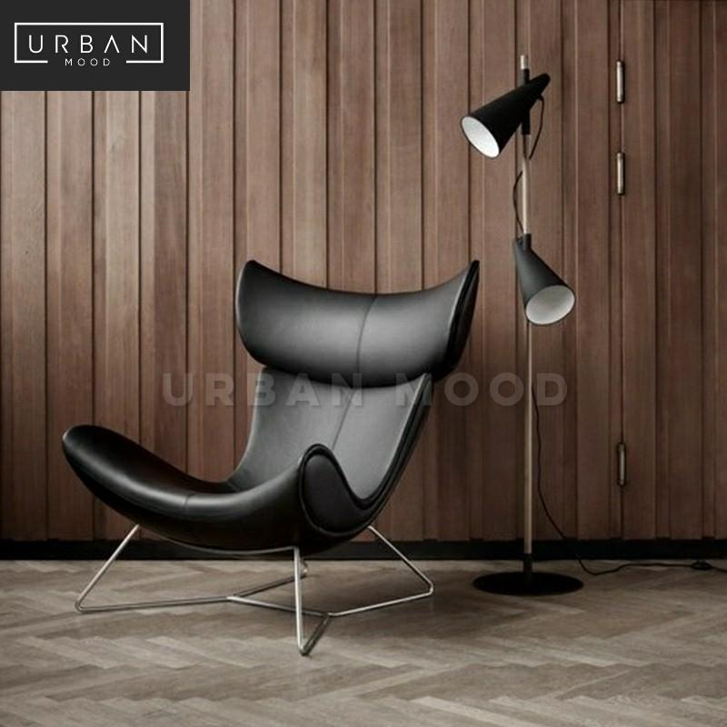 LOUISE Designer Leather Lounge Chair