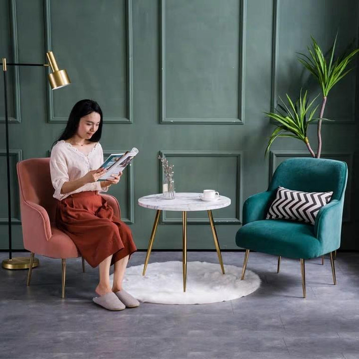 VELDA Modern Velvet Armchair