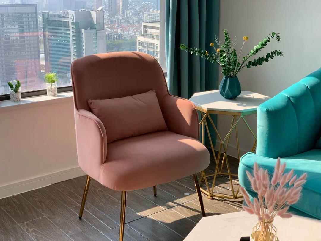 VELDA Modern Velvet Armchair