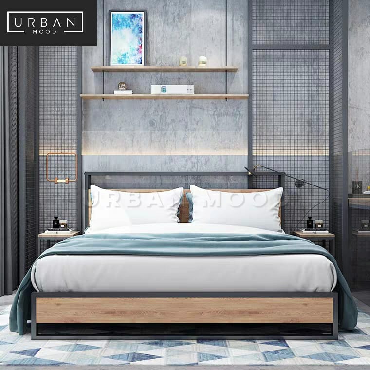 Industrial style deals bed frame