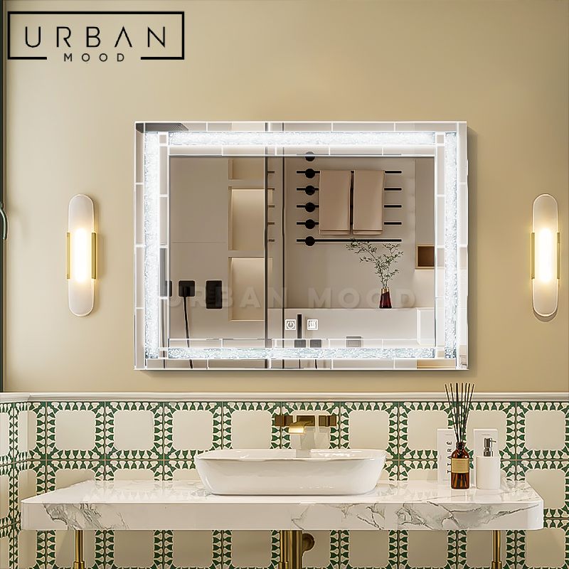 AZURE Modern Crystal LED Mirror