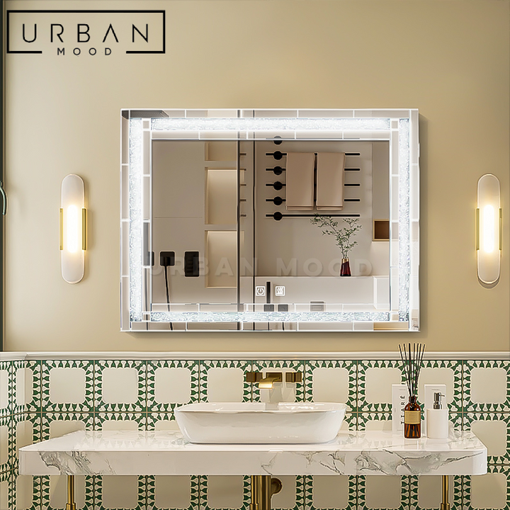 AZURE Modern Crystal LED Mirror