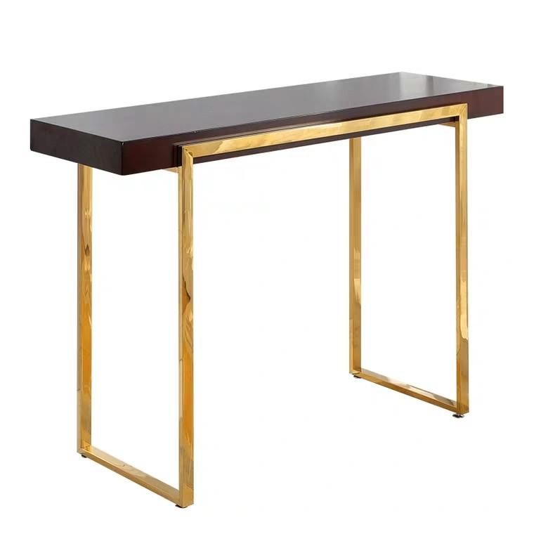 COSMO Modern Chrome Gold Hallway Console