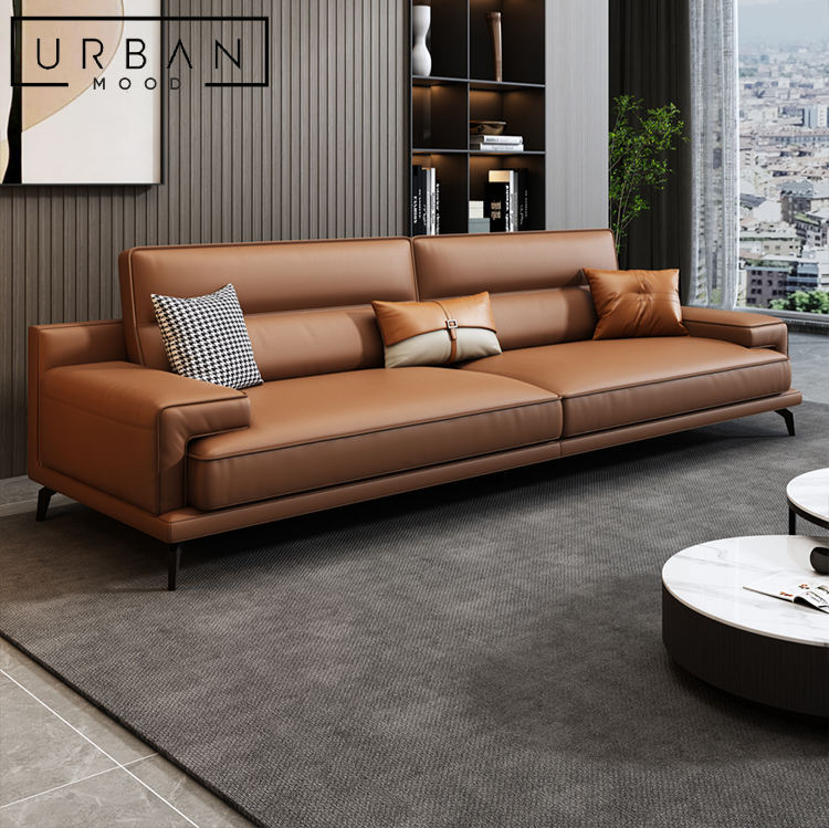 Modern leather sofa deals