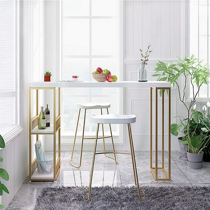 DIONNE Modern Industrial Solid Wood Bar Table