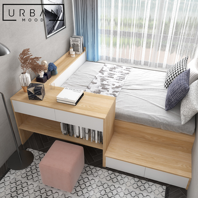 FOUNDRY Modern Storage Bed & Study Table