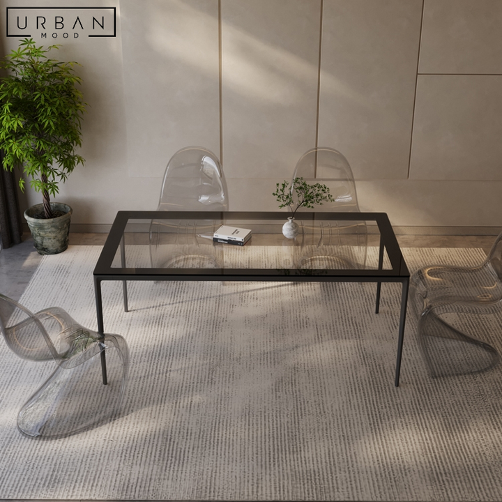 GLASER Modern Glass Dining Table