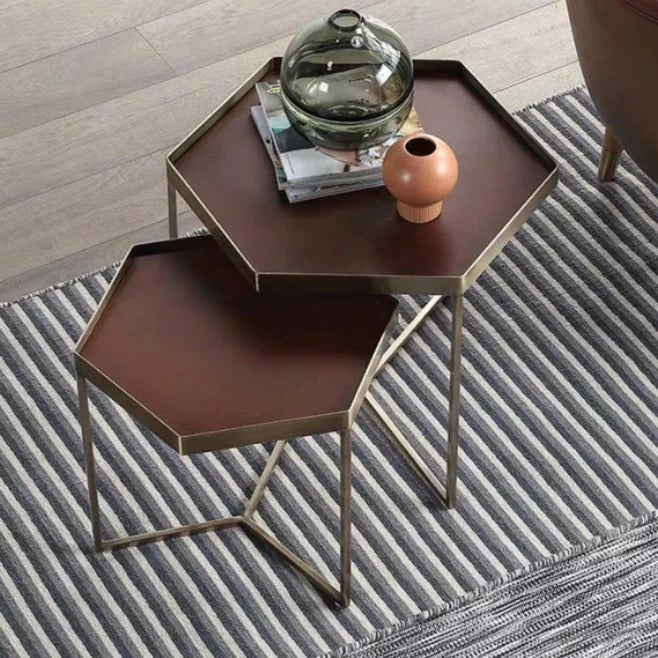 Hexagon nesting outlet coffee tables