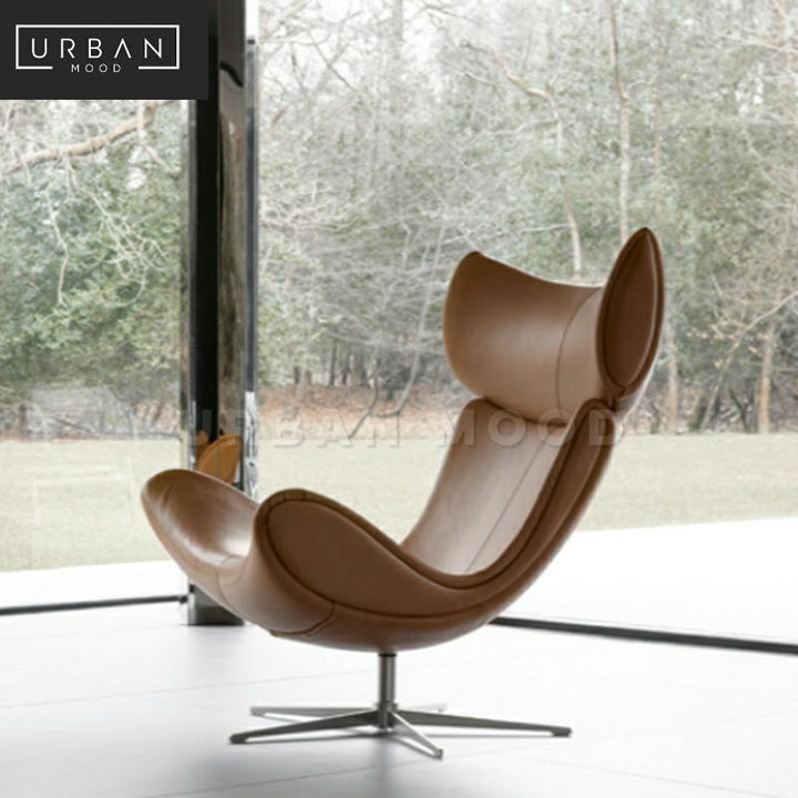 LOUISE Designer Leather Lounge Chair