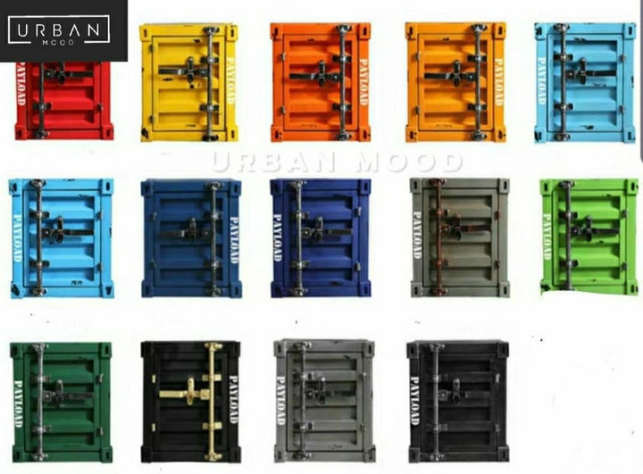 META Industrial Metal Ottoman Bench