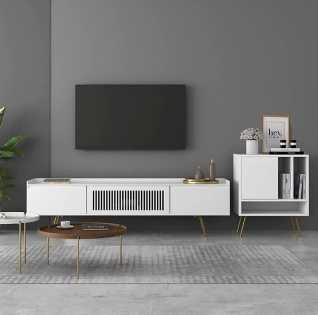 NAVER Modern Industrial TV Console