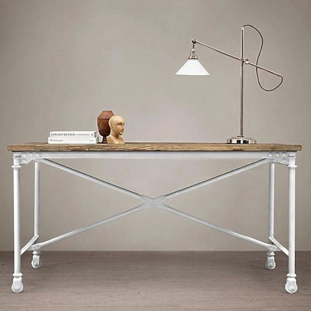 PIQUE Industrial Raw Solid Wood Study Table