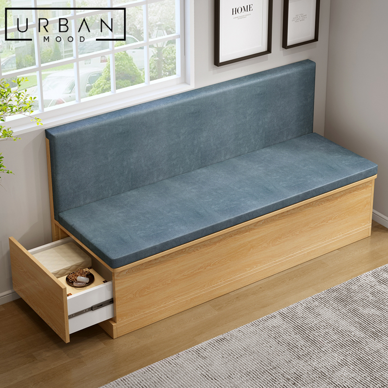 Couch bench with online storage