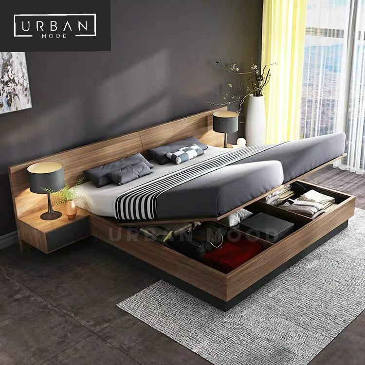 TRENTON Rustic Storage Bedframe