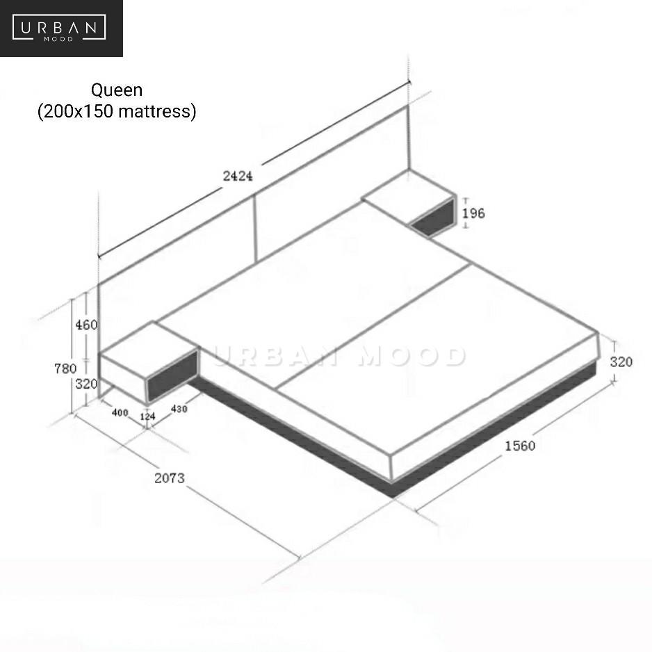 TRENTON Rustic Storage Bedframe